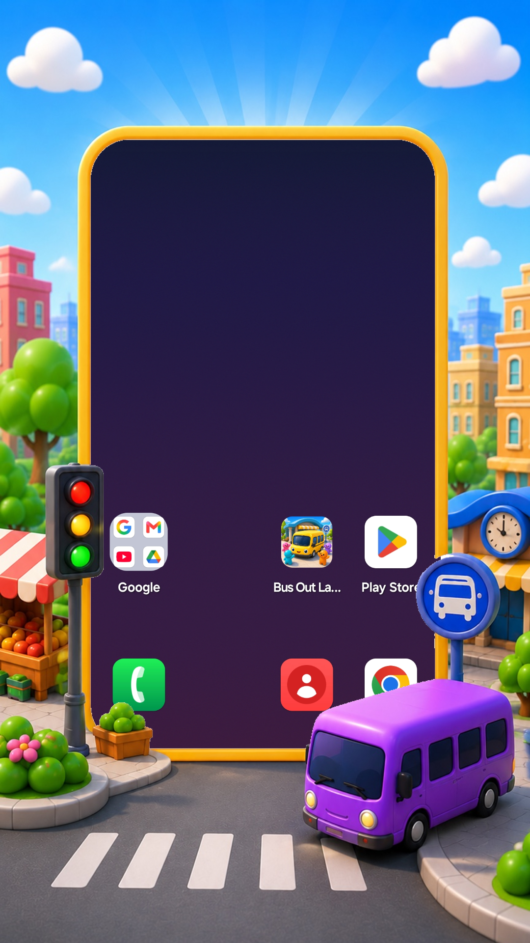 Bus Out Launcher Android home screen preview